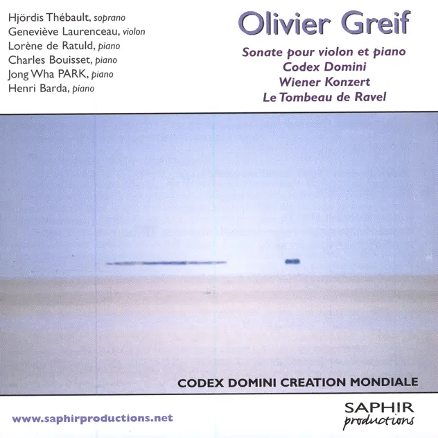 Sonate Codex Domini, Sonate n°2 pour violon et Piano, Tombeau de Ravel, Wiener Konzert